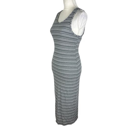 Marine Layer Lexi Daytime Striped Knit Grey Tank Midi Dress Lined Size Small - Picture 4 of 7